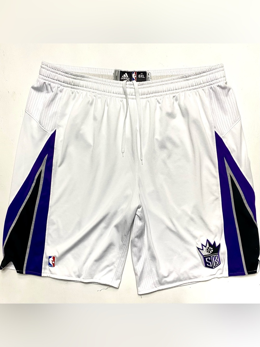 Vintage Adidas Sacramento Kings NBA Authentic Home On Court Basketball Shorts